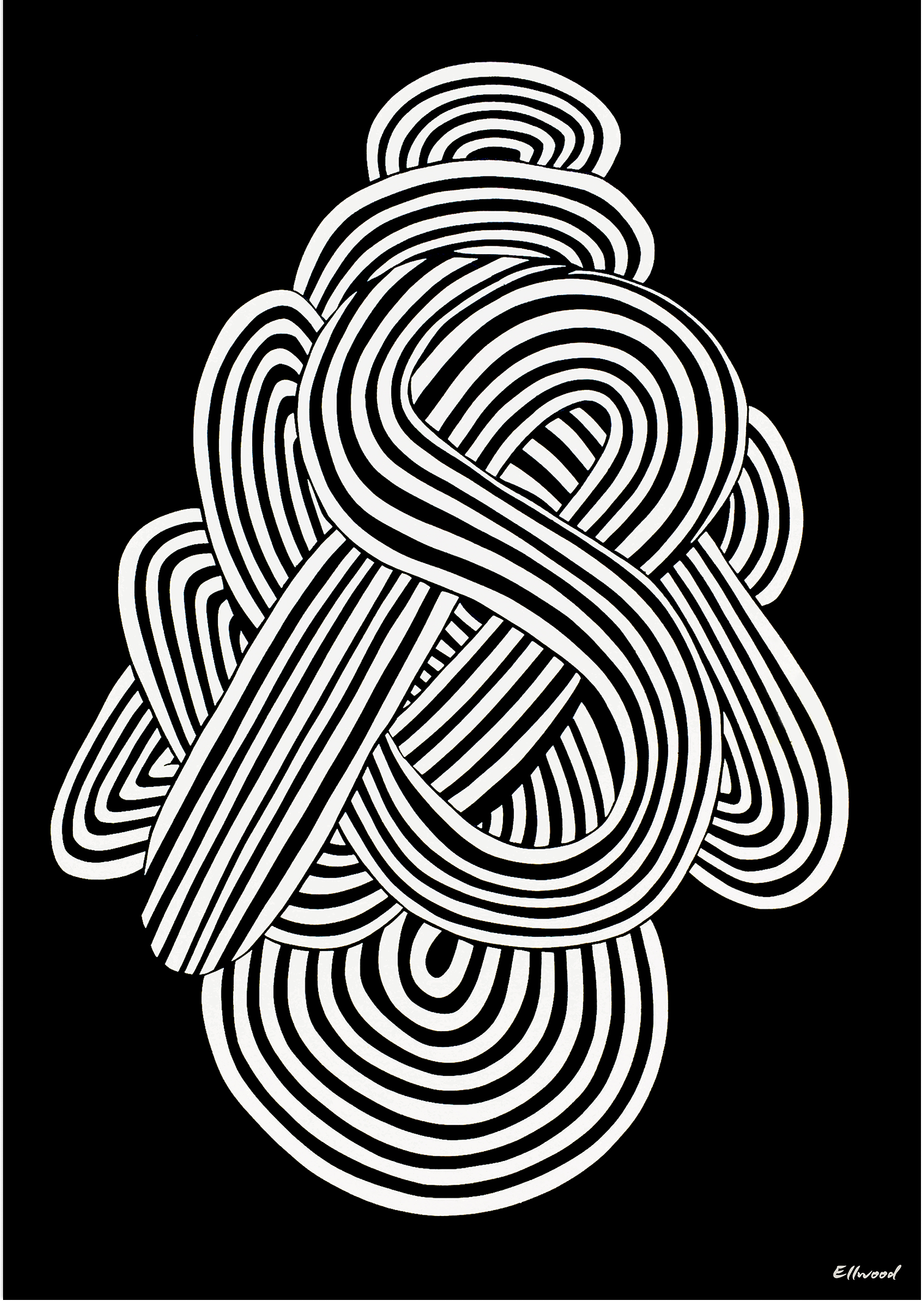 Dan Ellwood, Signature Rope Silkscreen Print 