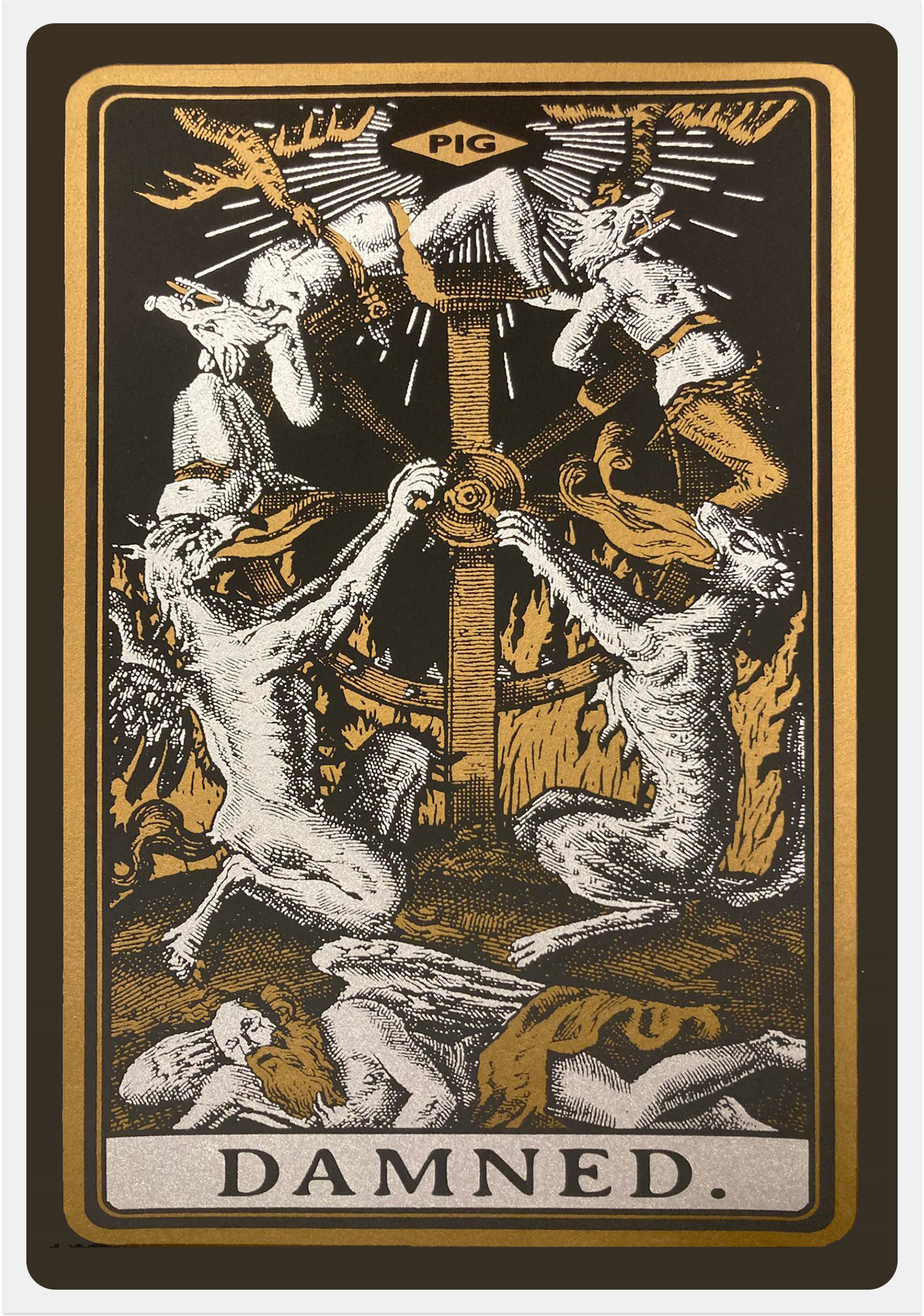 Raymond Watts, Damned Tarot Card Silkscreen Print 